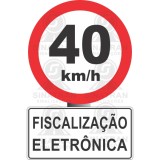 40 km/h - Fiscalização eletrônica